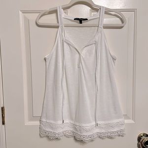 White House Black Market White Tank Top Size Small